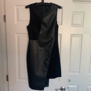 NWT BCBG Midi Leather Dress